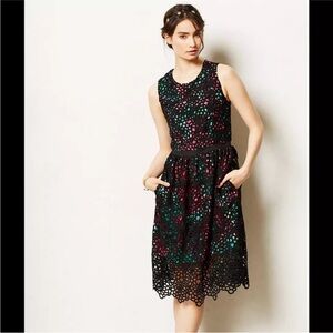 NWT Anthropologie Wolven Terrace Dress Crochet Overlay Sz 2 $198